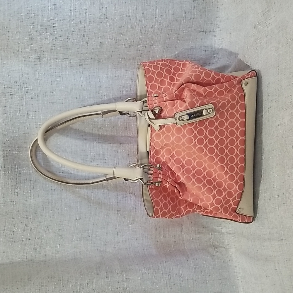 Nine West Canvas Shoulder Bag - Coral